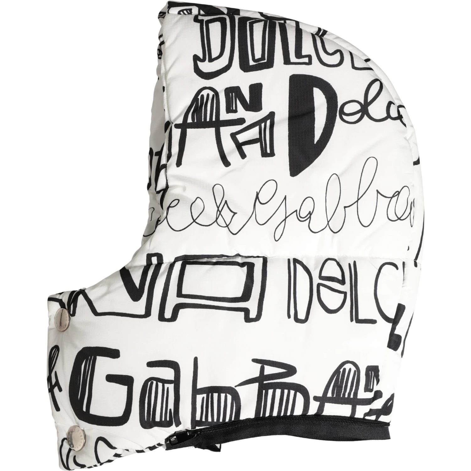 White Logo Print Whole Head Wrap Capello Hat