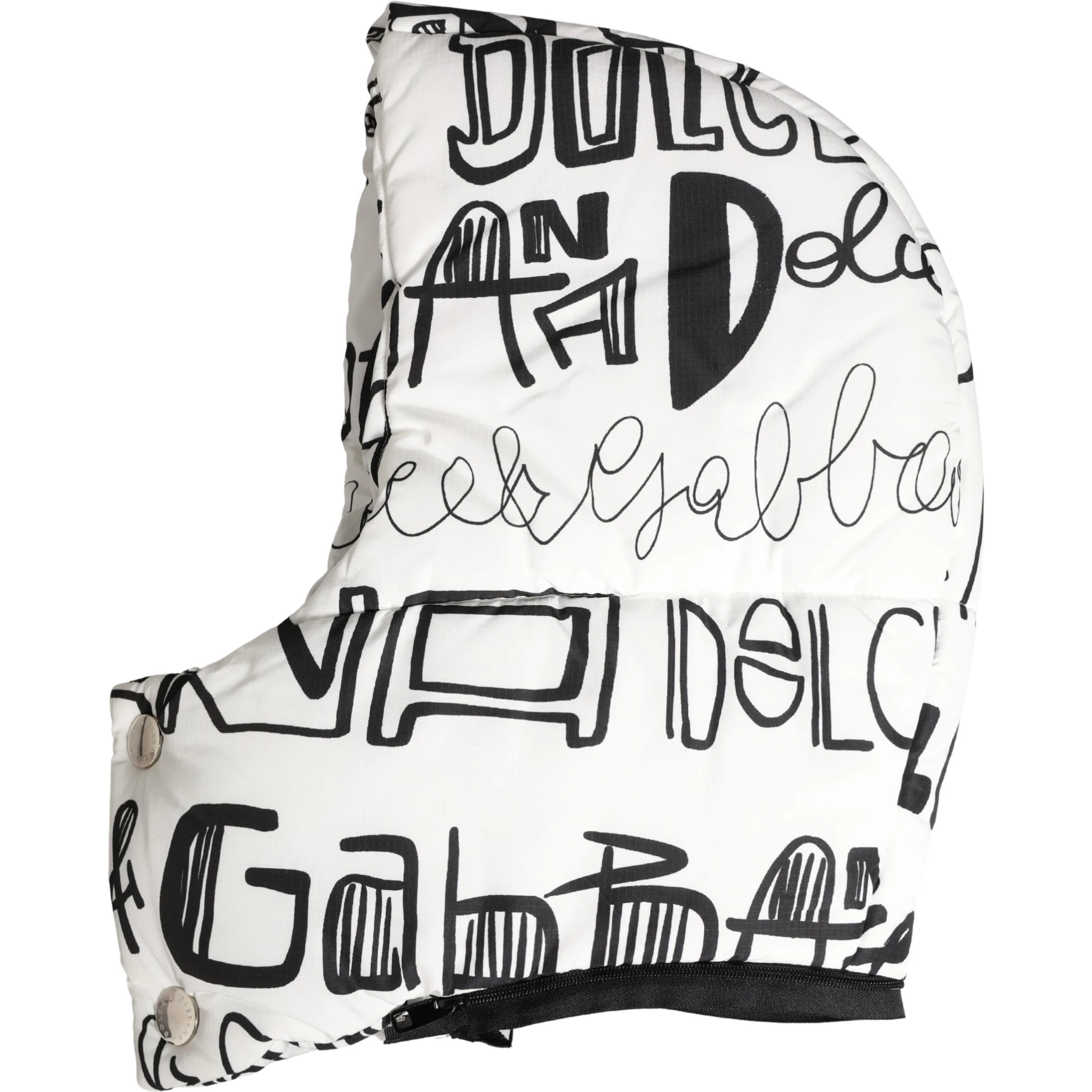 White Logo Print Whole Head Wrap Capello Hat