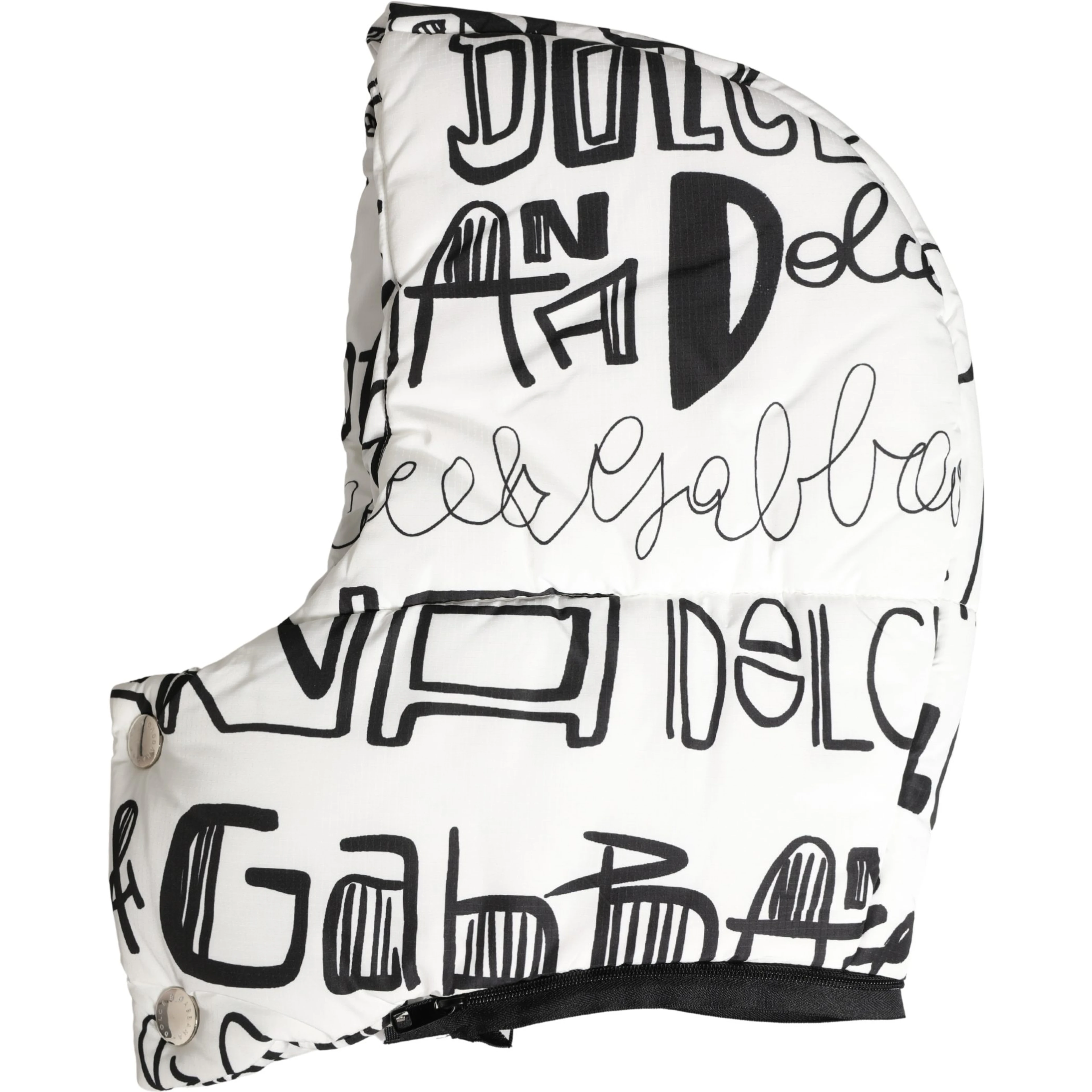 White Logo Print Whole Head Wrap Capello Hat