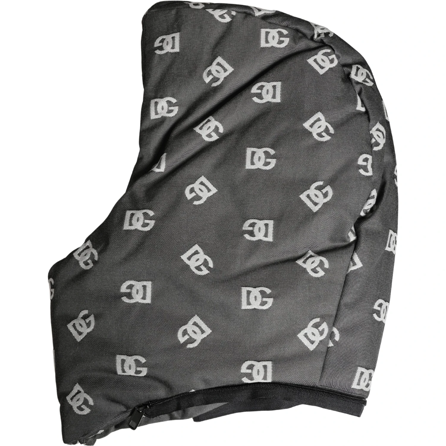 Black Logo Print Whole Head Wrap Capello Hat