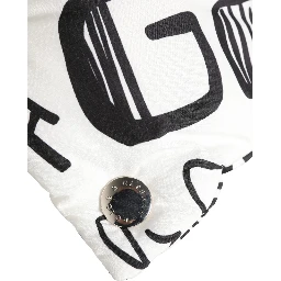 White Logo Print Whole Head Wrap Capello Hat