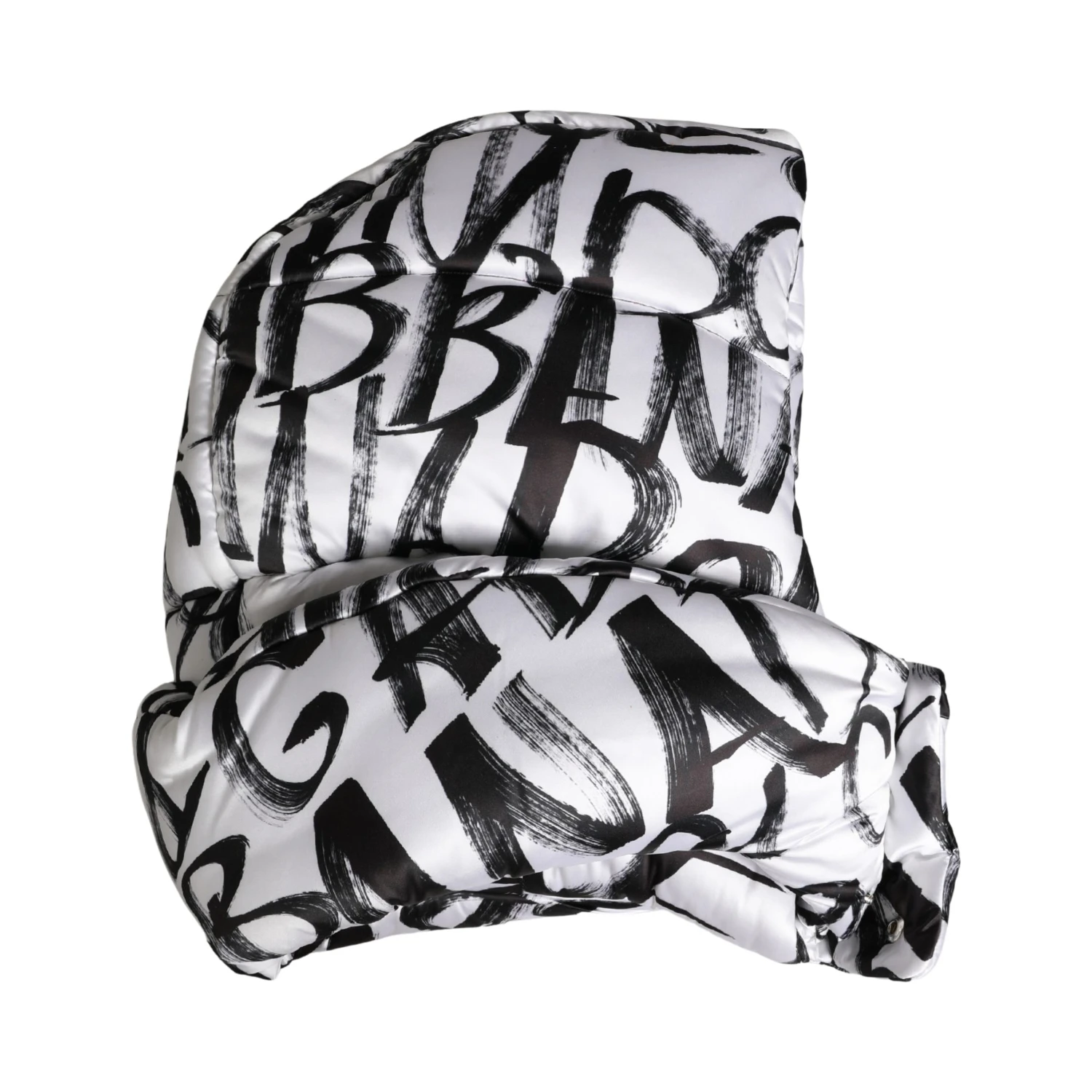 White Logo Print Whole Head Wrap Capello Hat