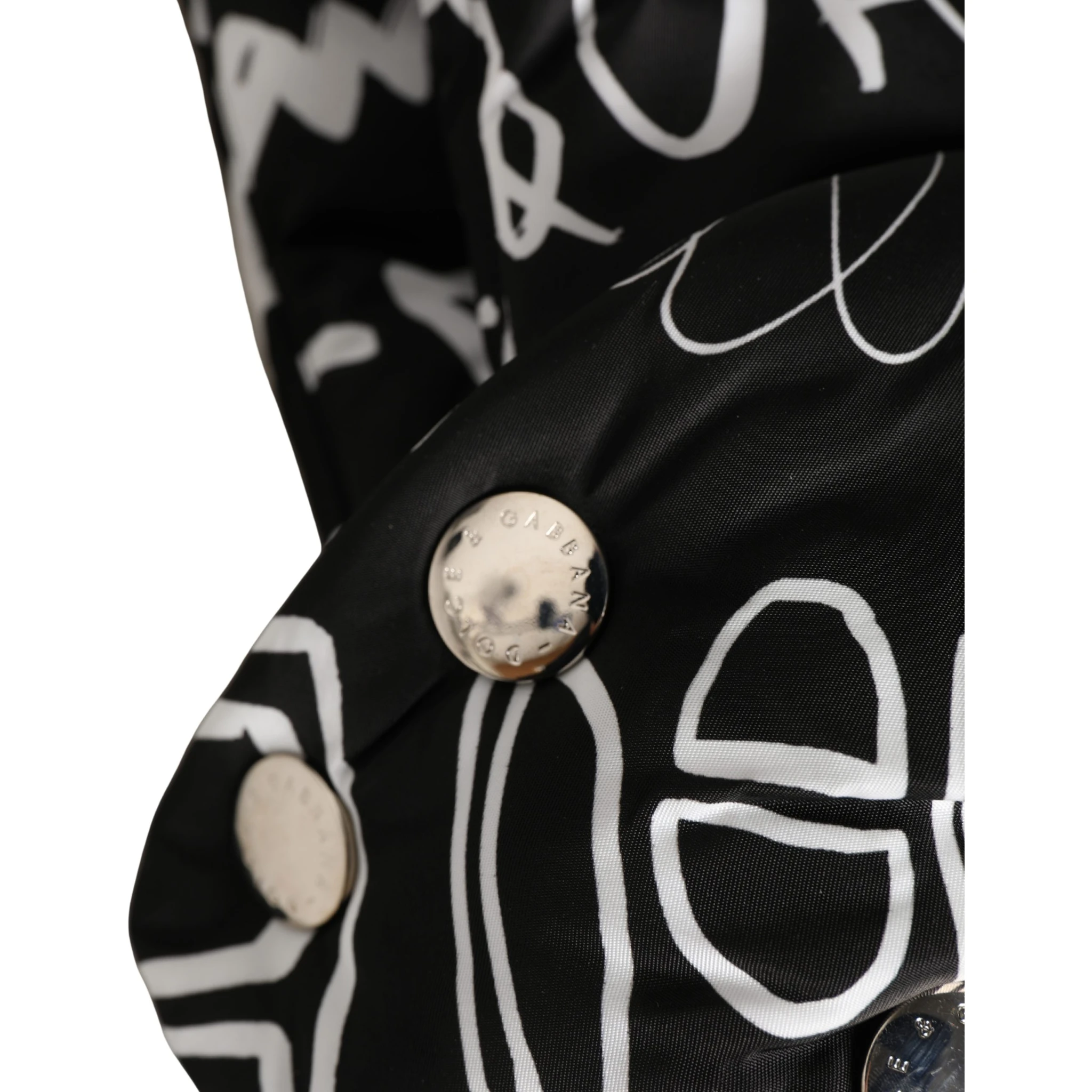 Black Logo Print Whole Head Wrap Capello Hat