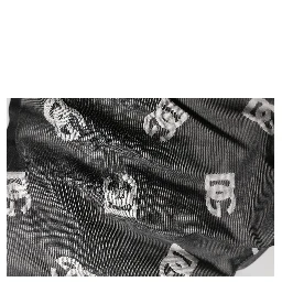 Black Logo Print Whole Head Wrap Capello Hat