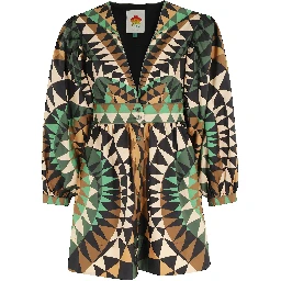 HEART DECO GREEN MINI DRESS