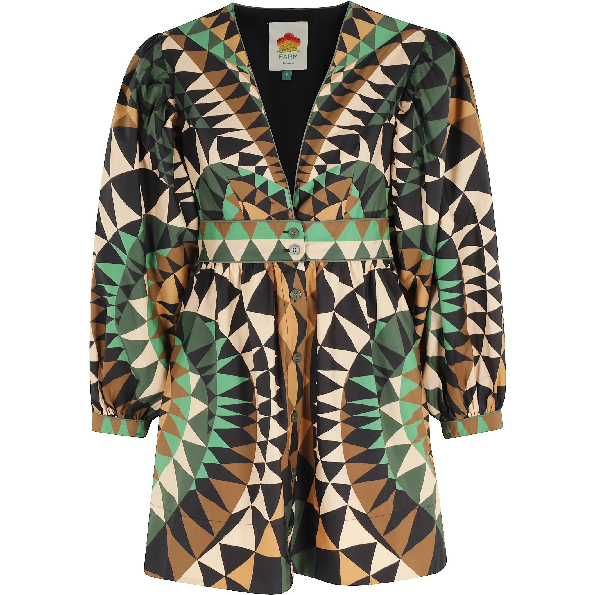 HEART DECO GREEN MINI DRESS