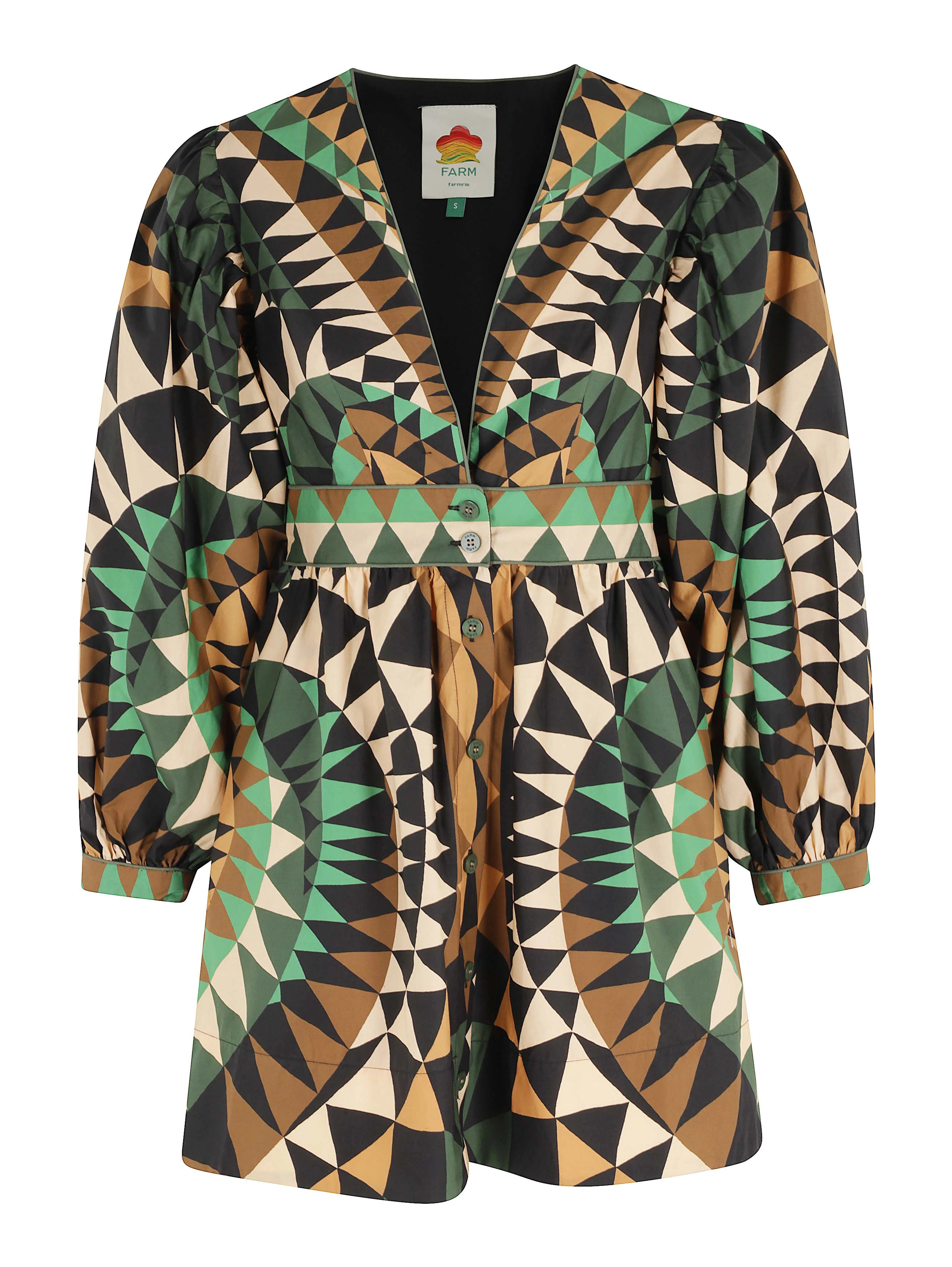 HEART DECO GREEN MINI DRESS