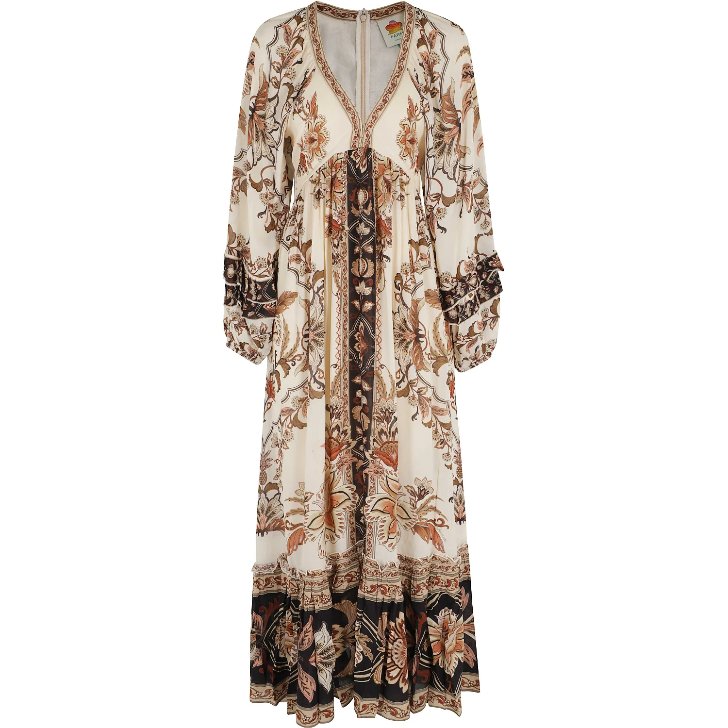 MAJESTIC GARDEN SAND MAXI DRESS