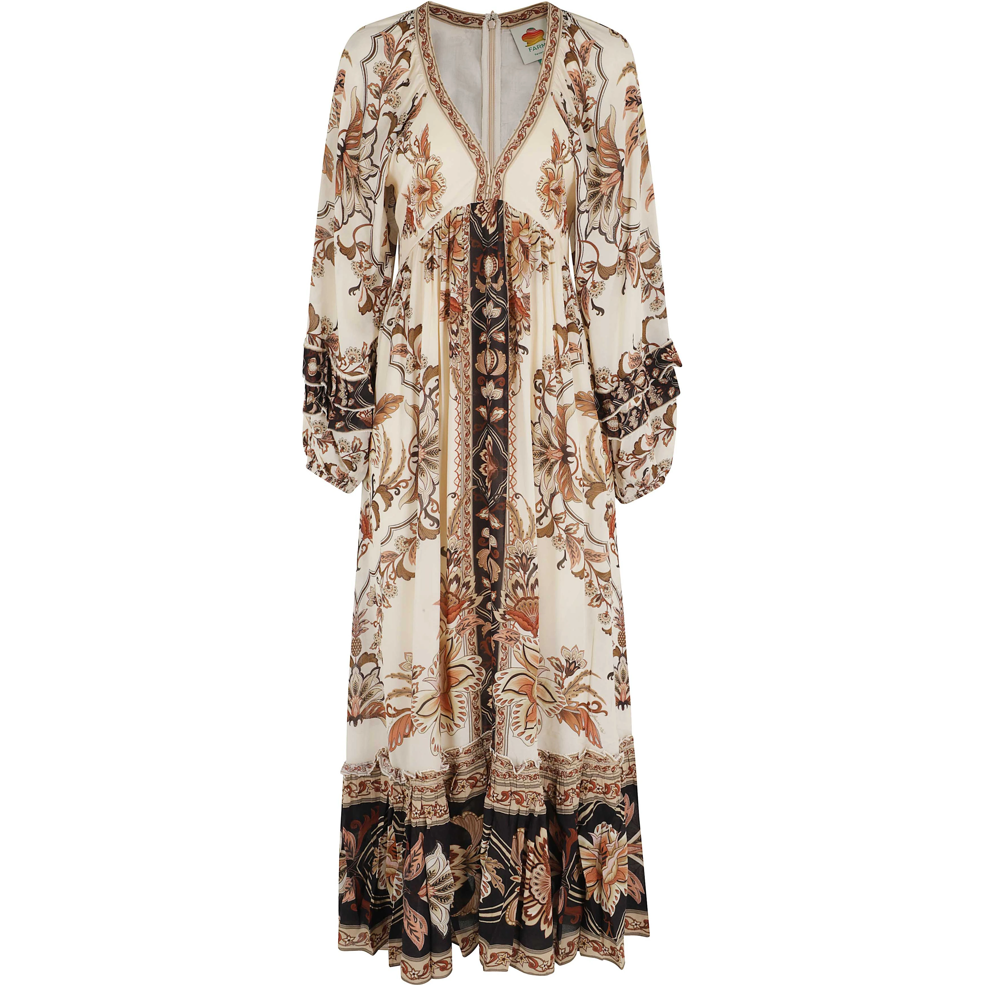MAJESTIC GARDEN SAND MAXI DRESS