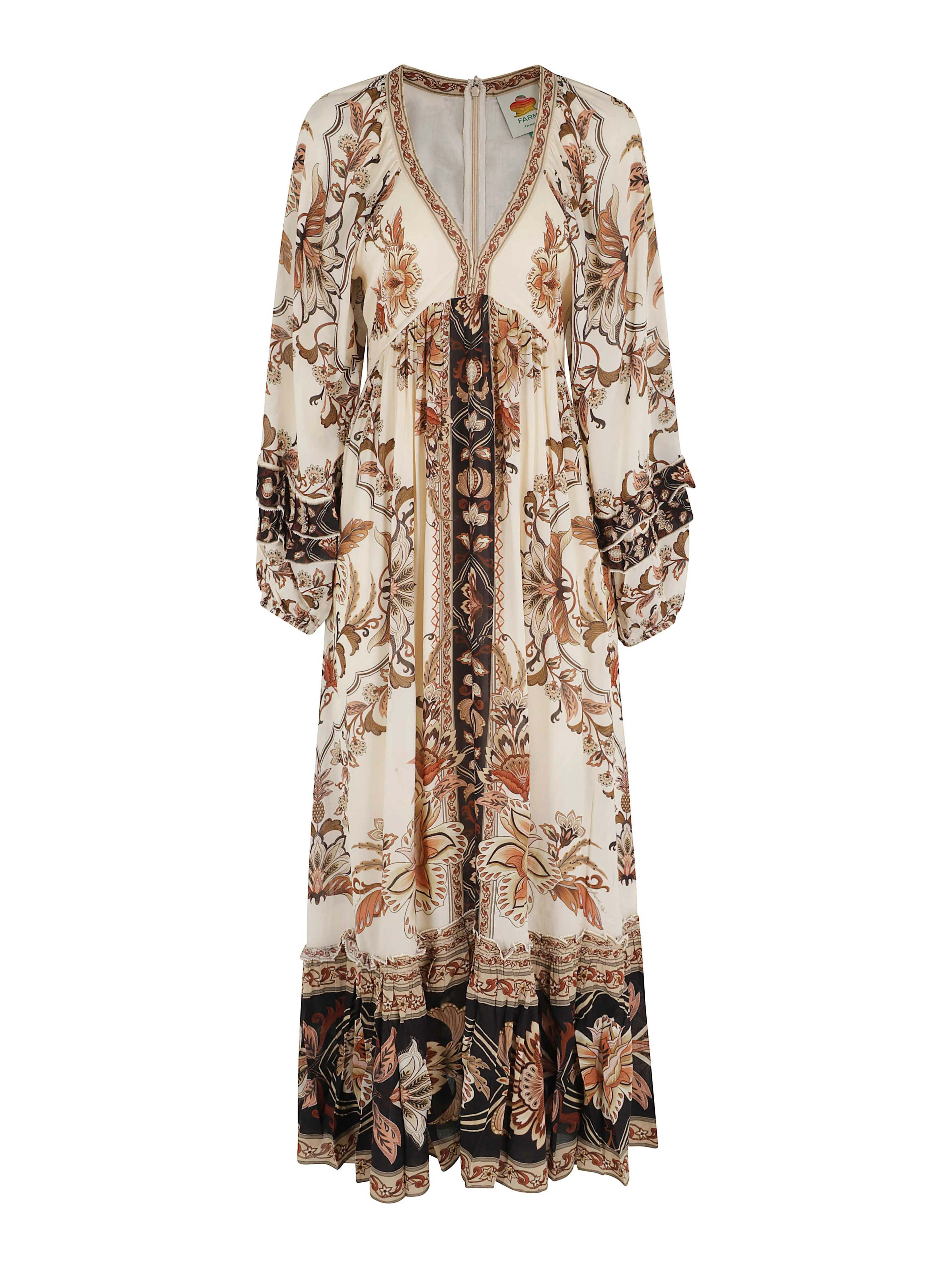 MAJESTIC GARDEN SAND MAXI DRESS