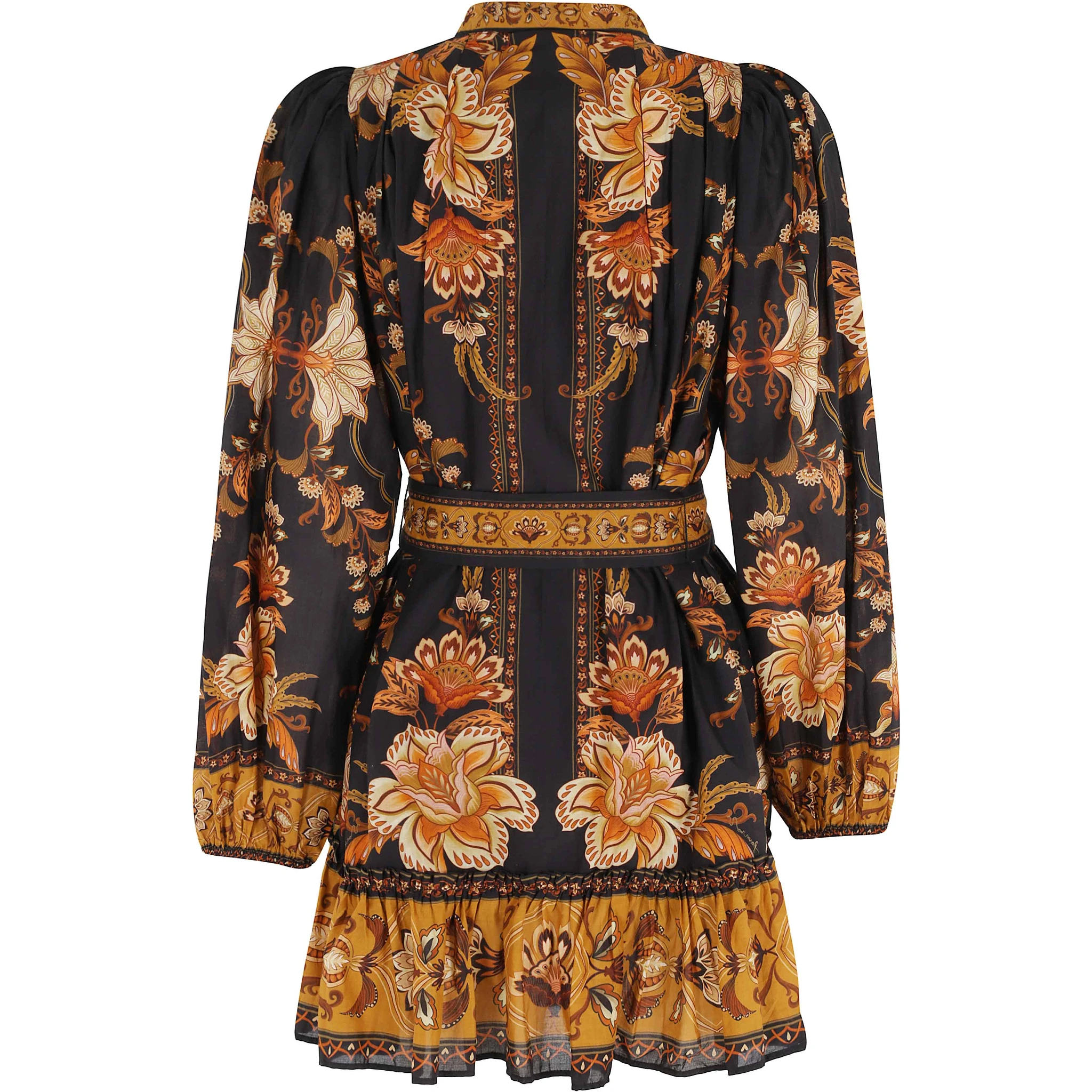 MAJESTIC GARDEN BLACK MINI DRESS