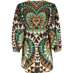 HEART DECO GREEN MINI DRESS