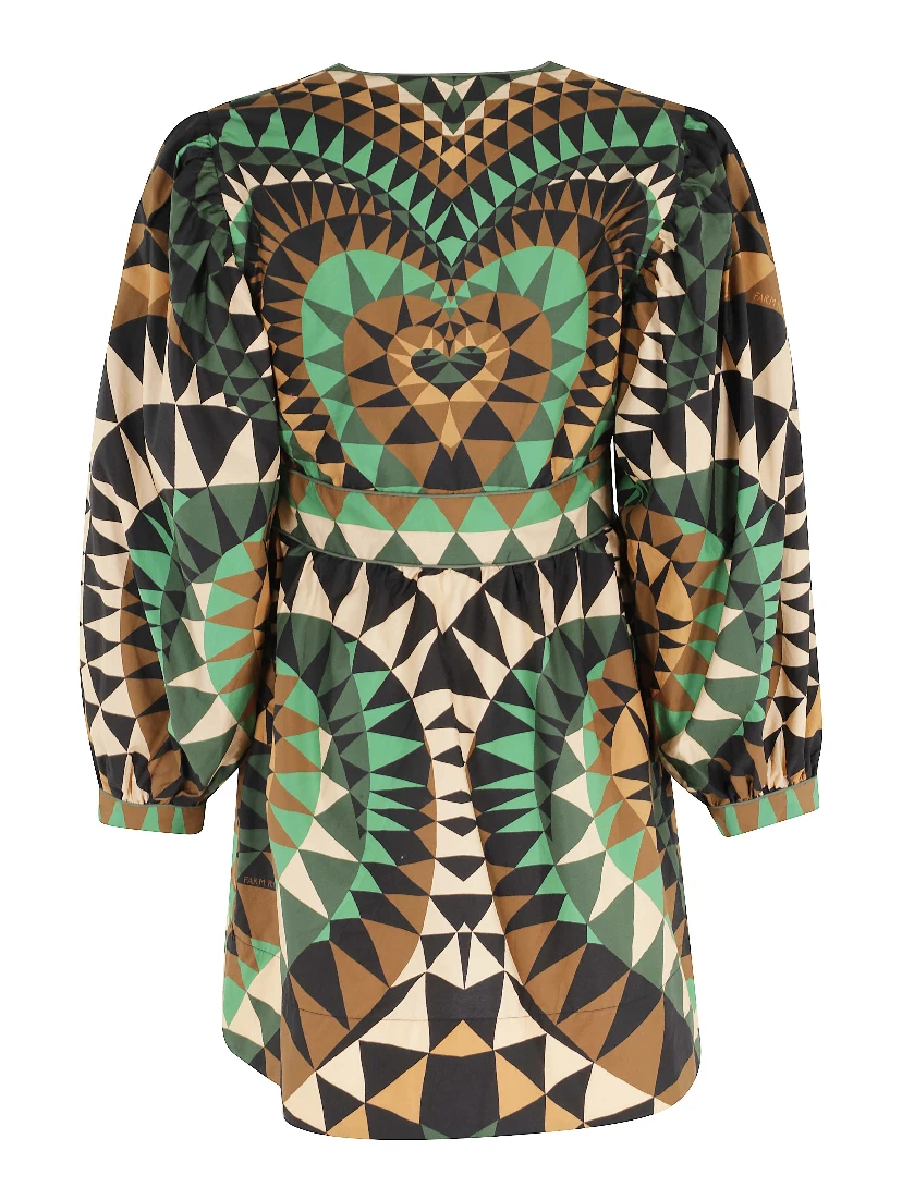 HEART DECO GREEN MINI DRESS