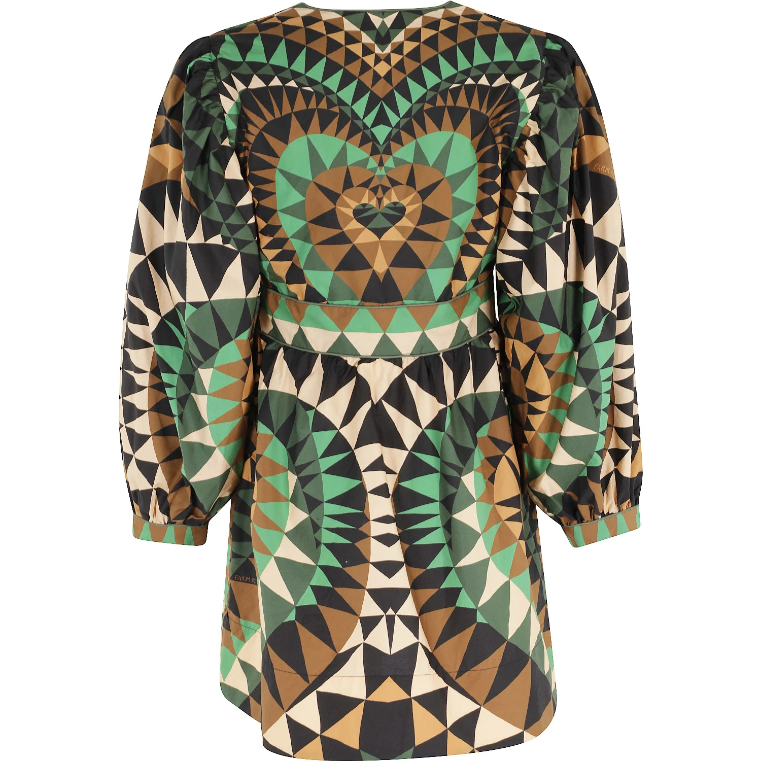 HEART DECO GREEN MINI DRESS