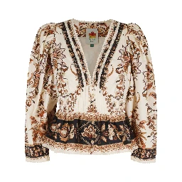 MAJESTIC GARDEN SAND BLOUSE