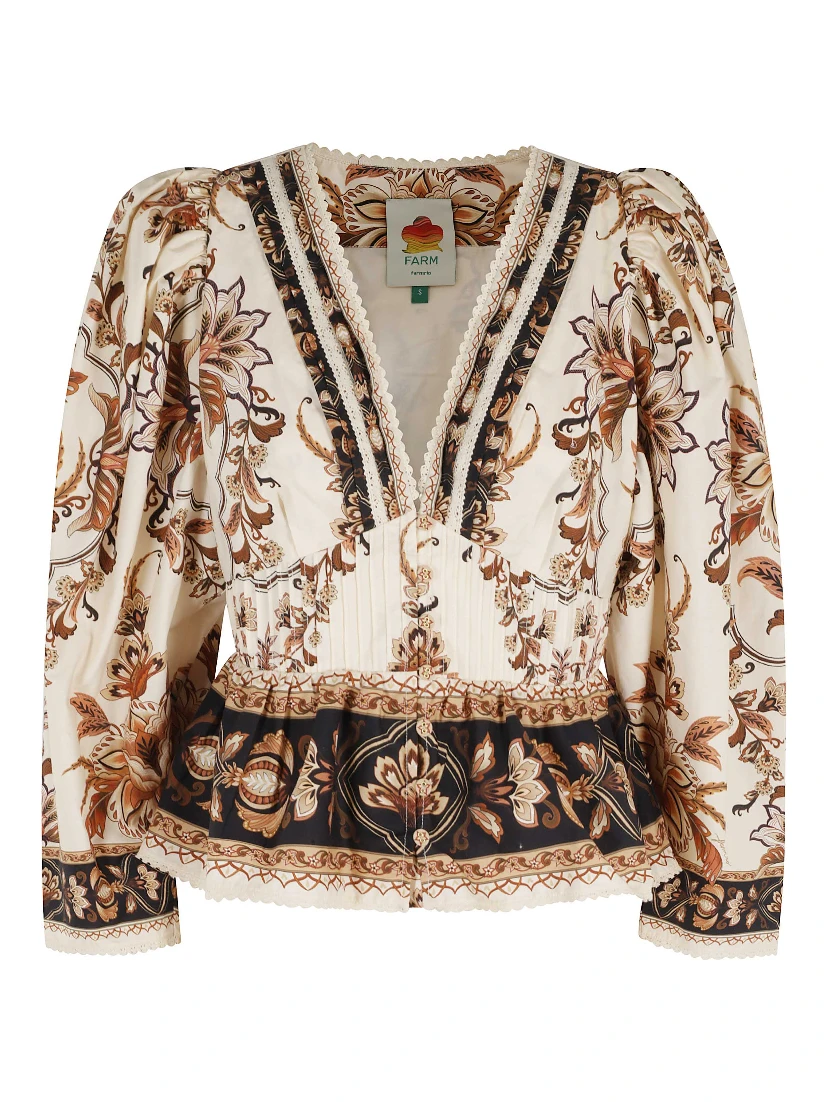 MAJESTIC GARDEN SAND BLOUSE