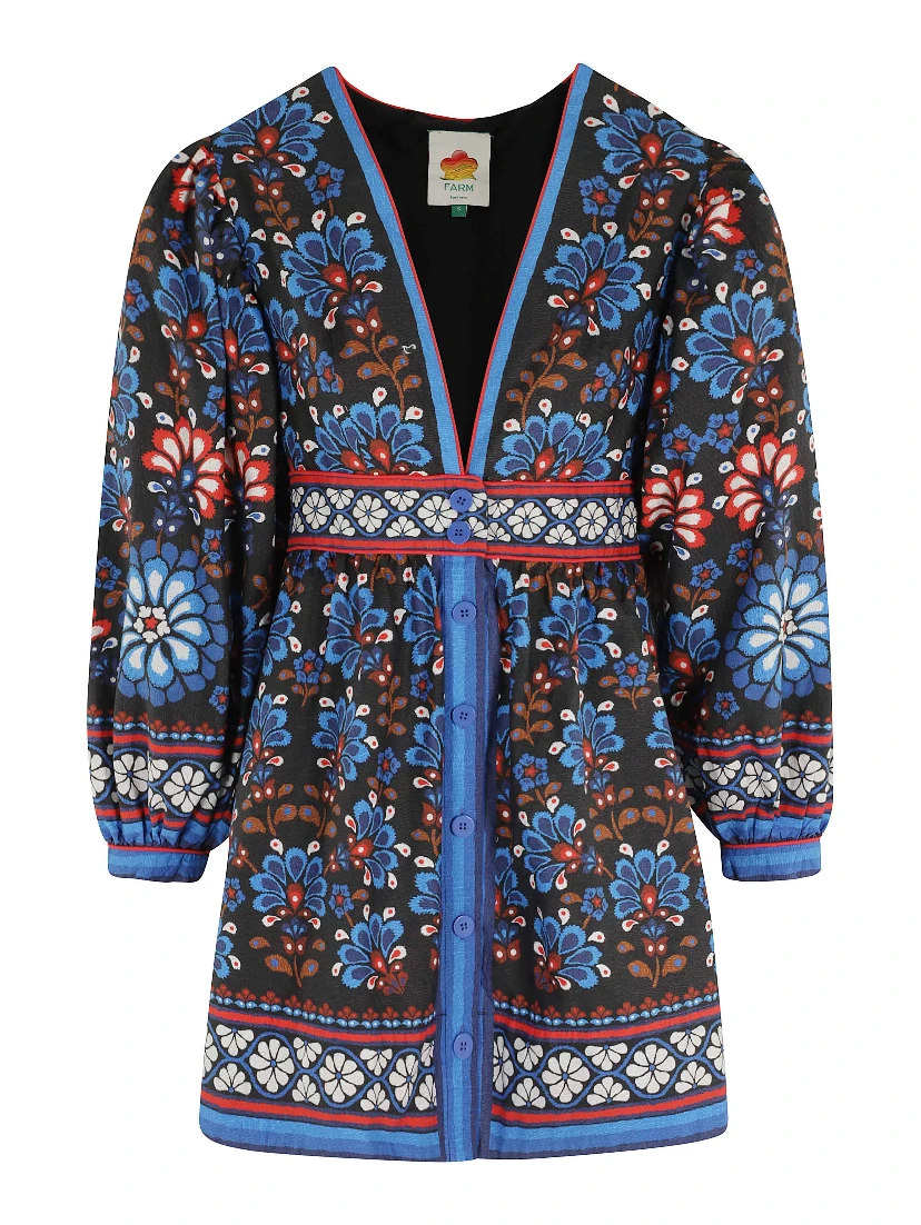 LATINA SCARF BLACK MINI DRESS