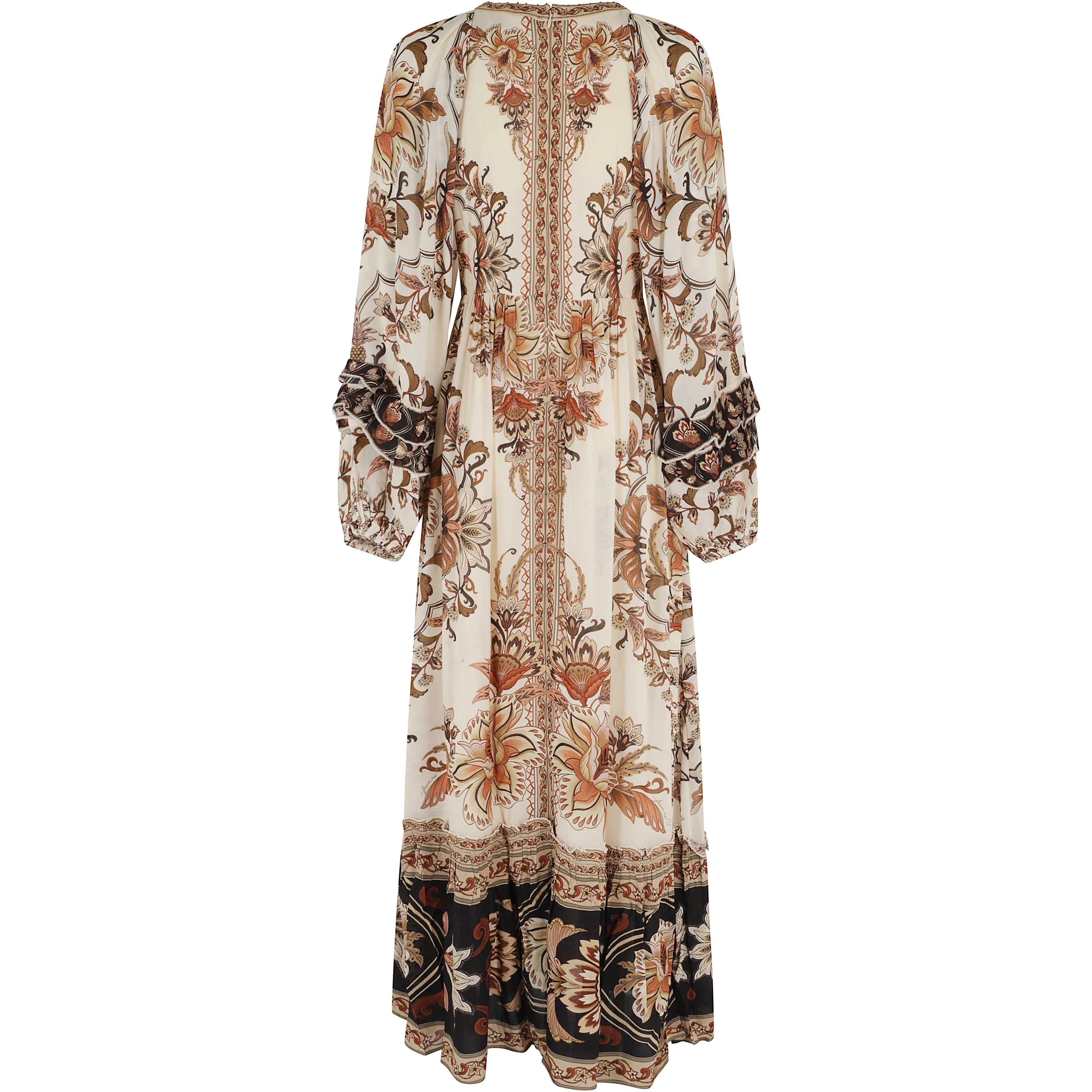 MAJESTIC GARDEN SAND MAXI DRESS