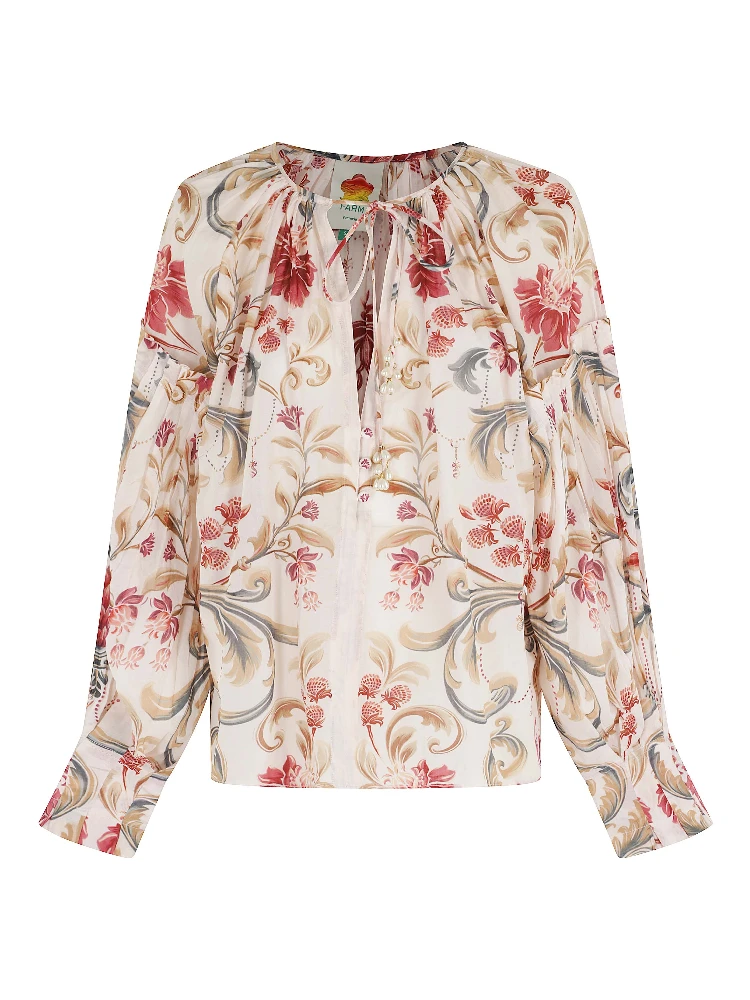ROYAL GARDEN SAND BLOUSE