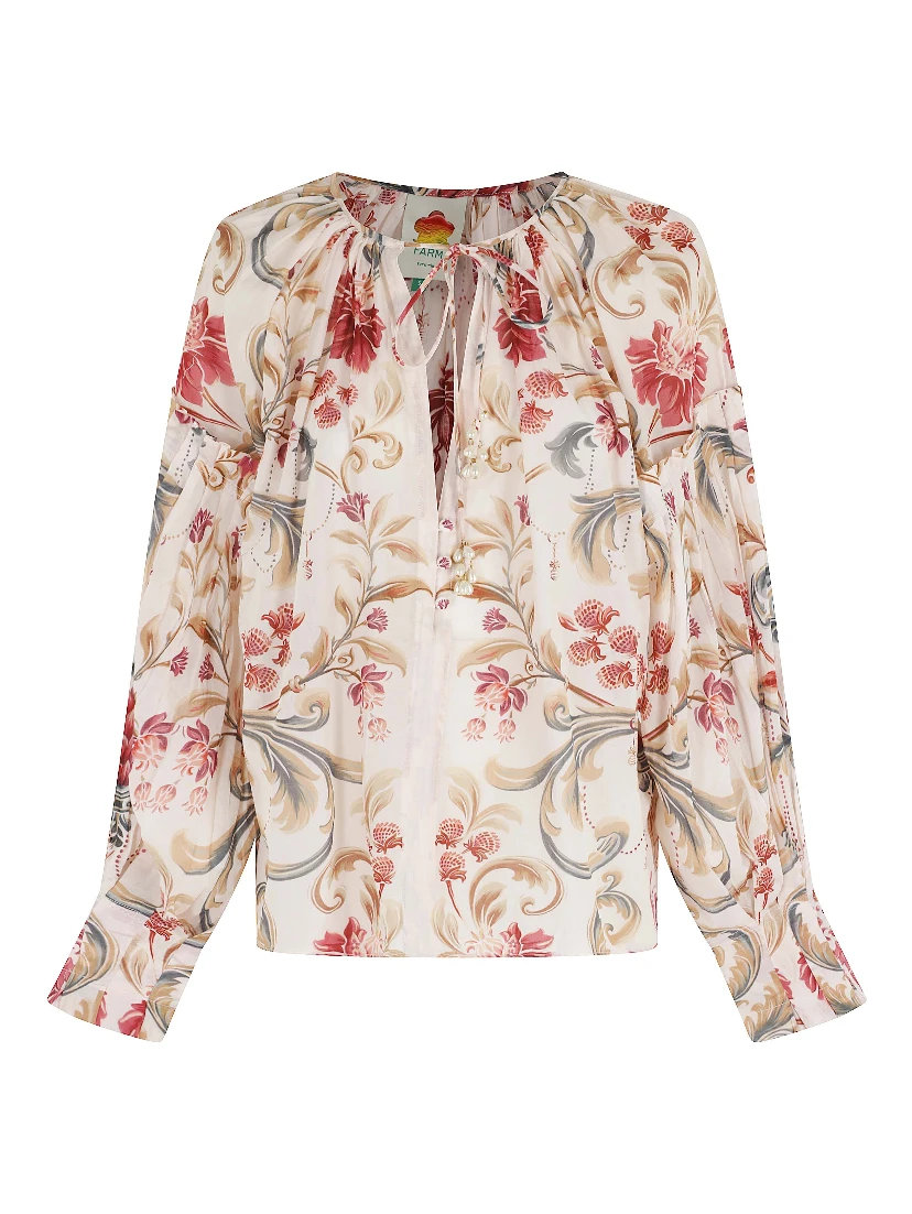 ROYAL GARDEN SAND BLOUSE