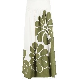 PALERMO GREEN MIDI SKIRT
