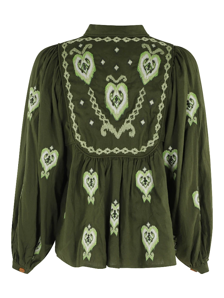 بلوزة مطرزة خضراء alternative