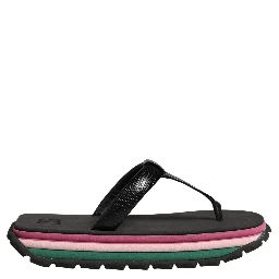 Multicolor Rubber Chunky Flip Flop Shoes