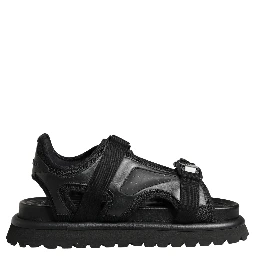 Black Logo Detailed Men Chunky Sandals Shoes
