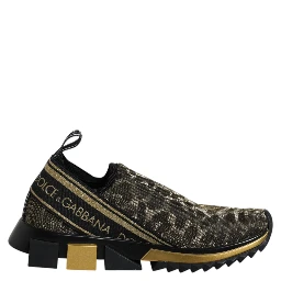 Gold Glitter Leopard Sorrento Sneakers Shoes