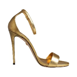 Gold Leather Keira High Heels Sandals Shoes