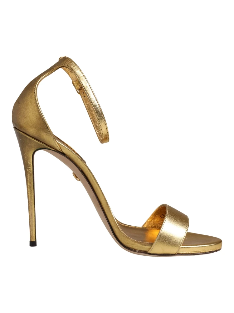 Gold Leather Keira High Heels Sandals Shoes alternative