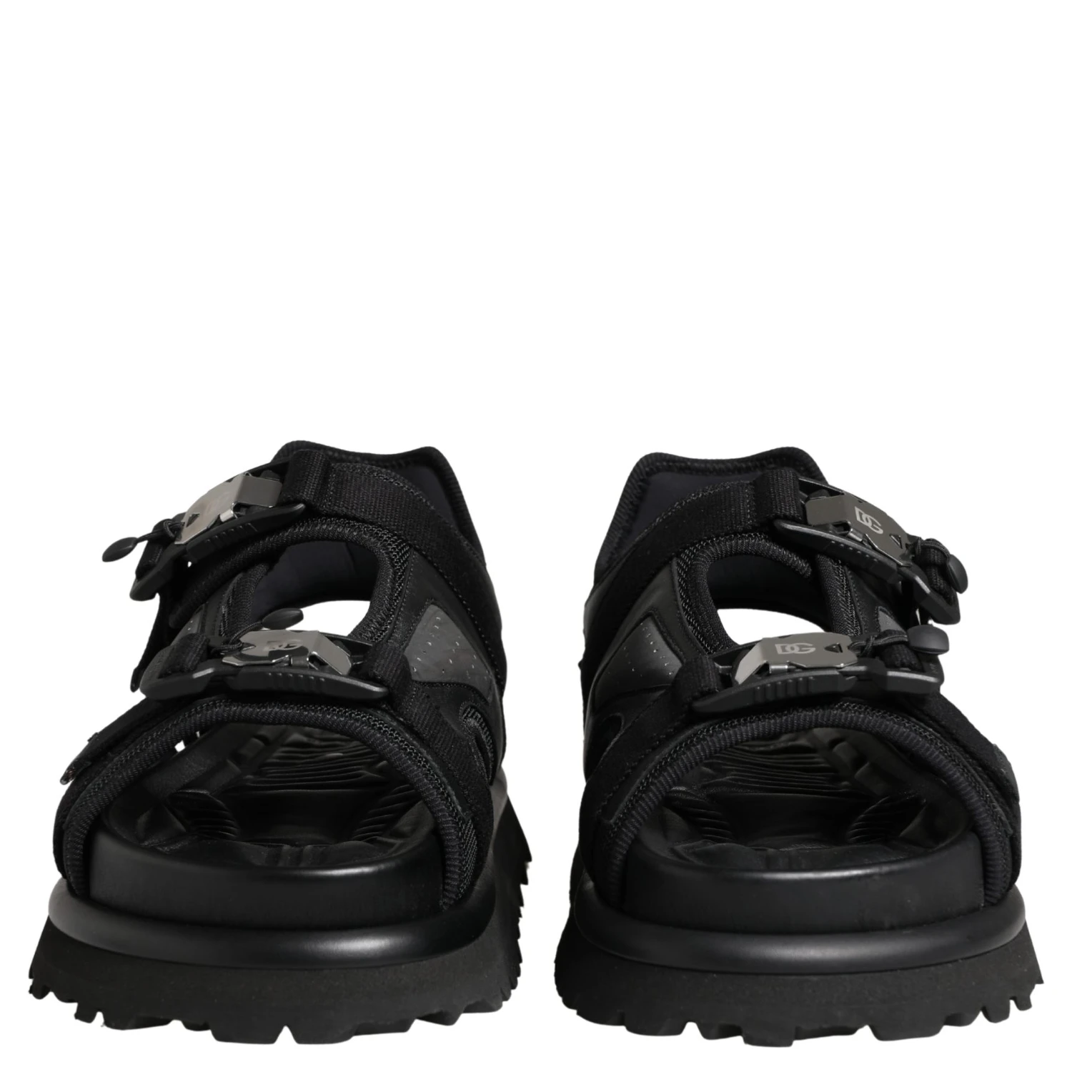 Black Logo Detailed Men Chunky Sandals Shoes