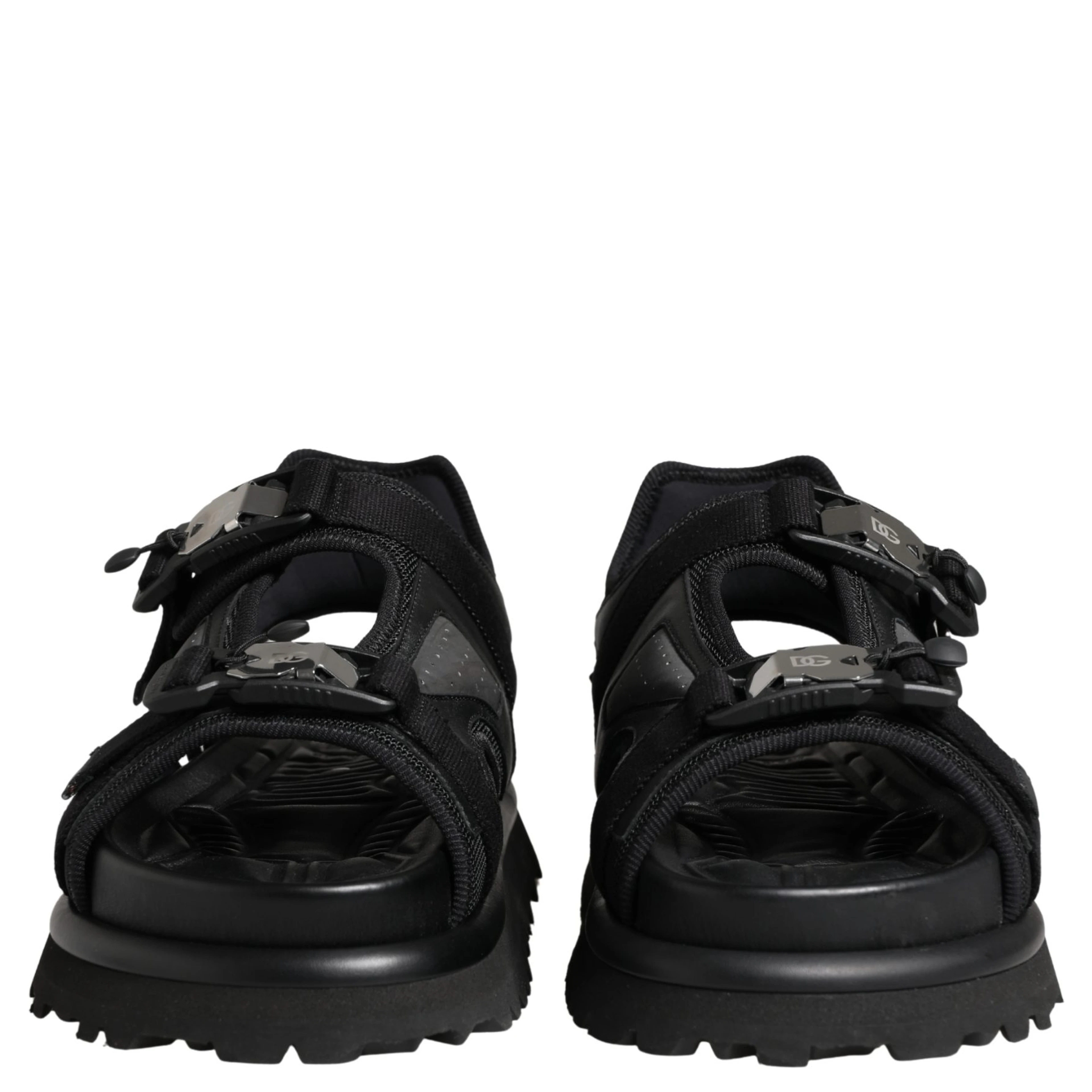 Black Logo Detailed Men Chunky Sandals Shoes