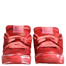 Red Distressed Suede Men Sneakers Shoes