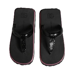 Multicolor Rubber Chunky Flip Flop Shoes