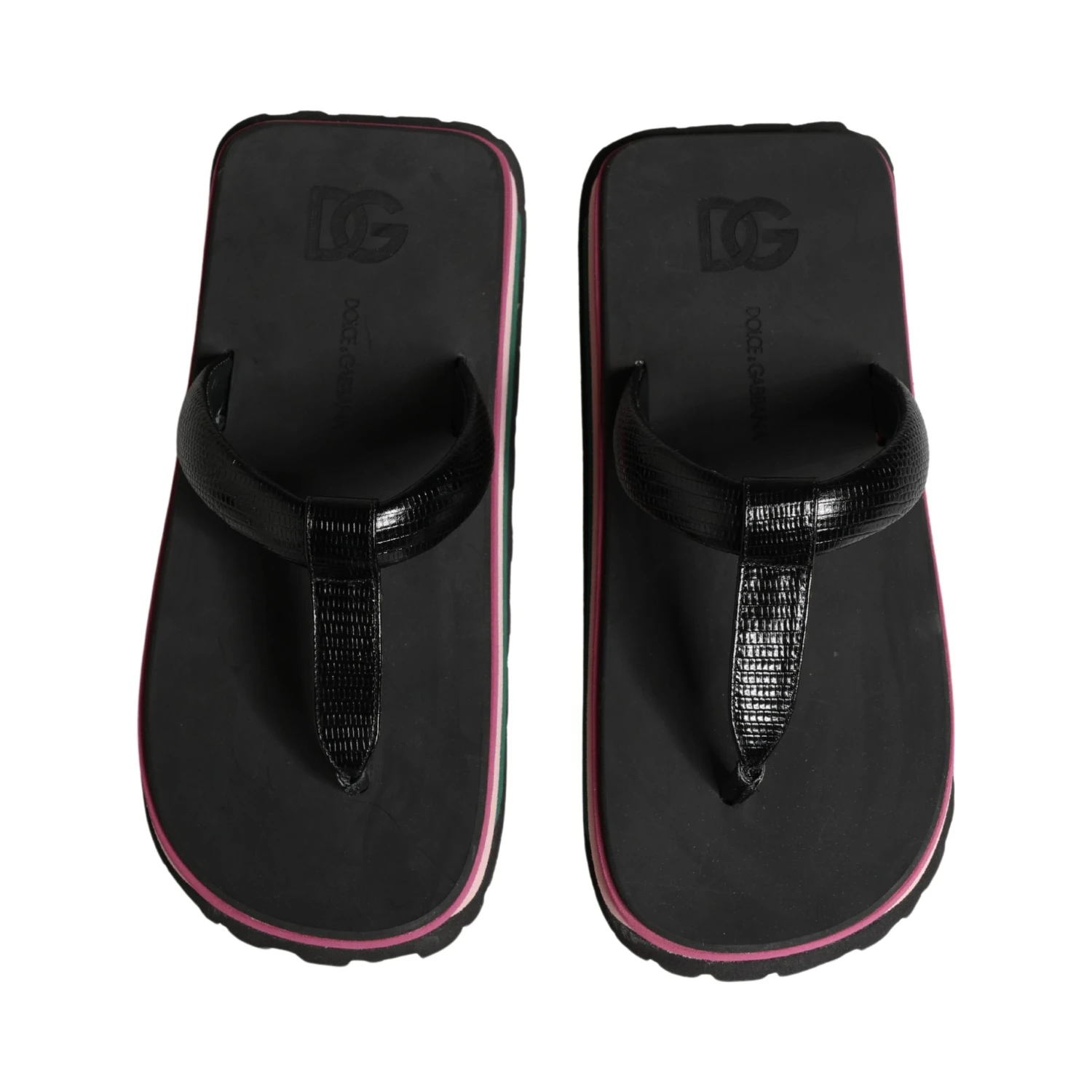 Multicolor Rubber Chunky Flip Flop Shoes