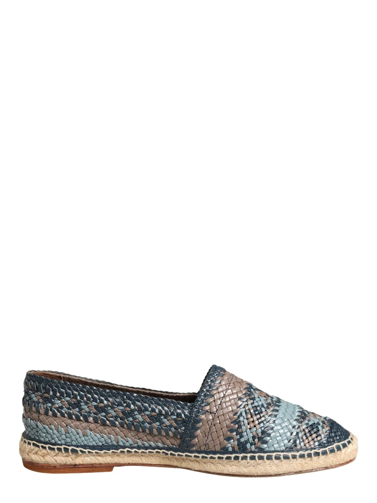Blue Gray Slip On Buffalo Espadrille Shoes