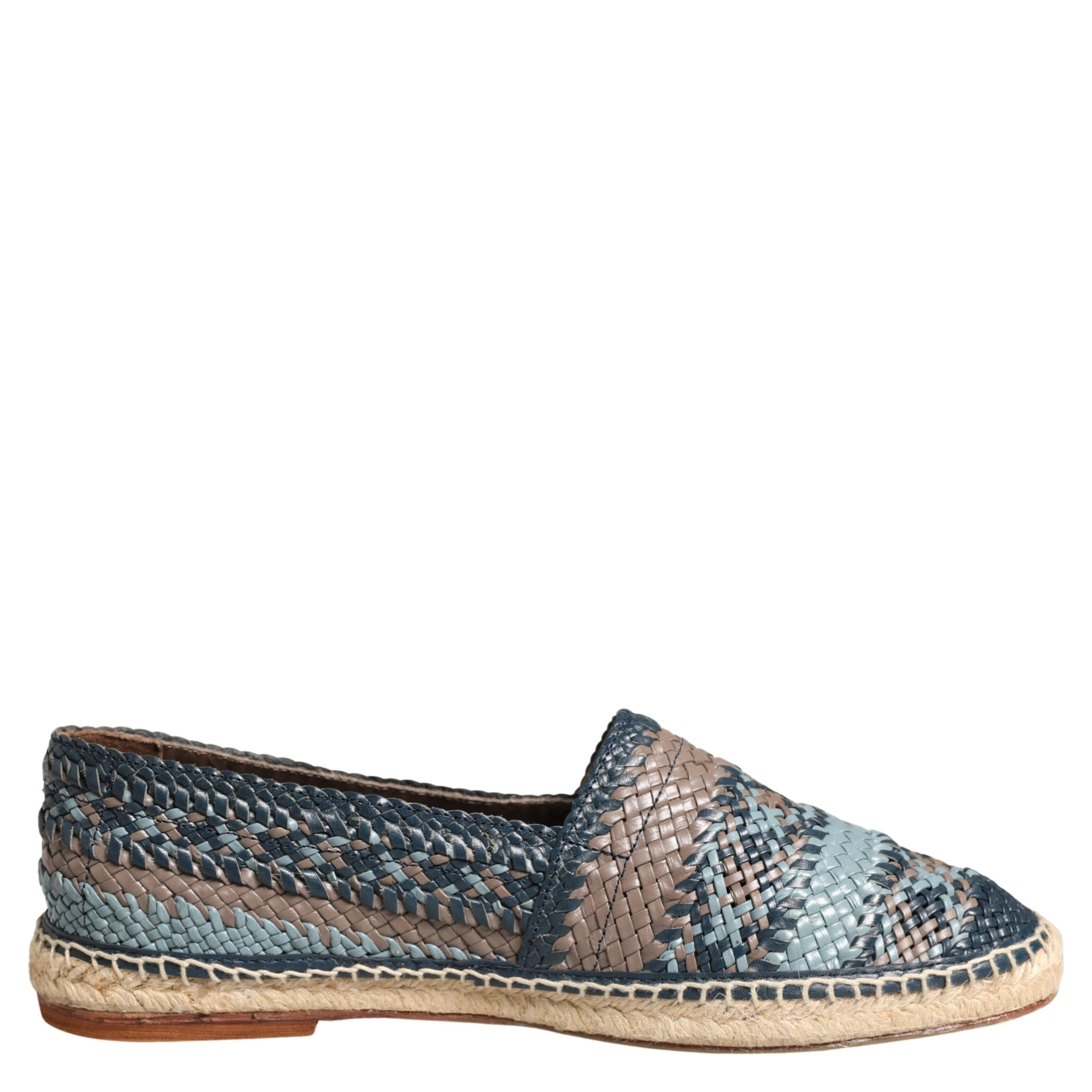Blue Gray Slip On Buffalo Espadrille Shoes