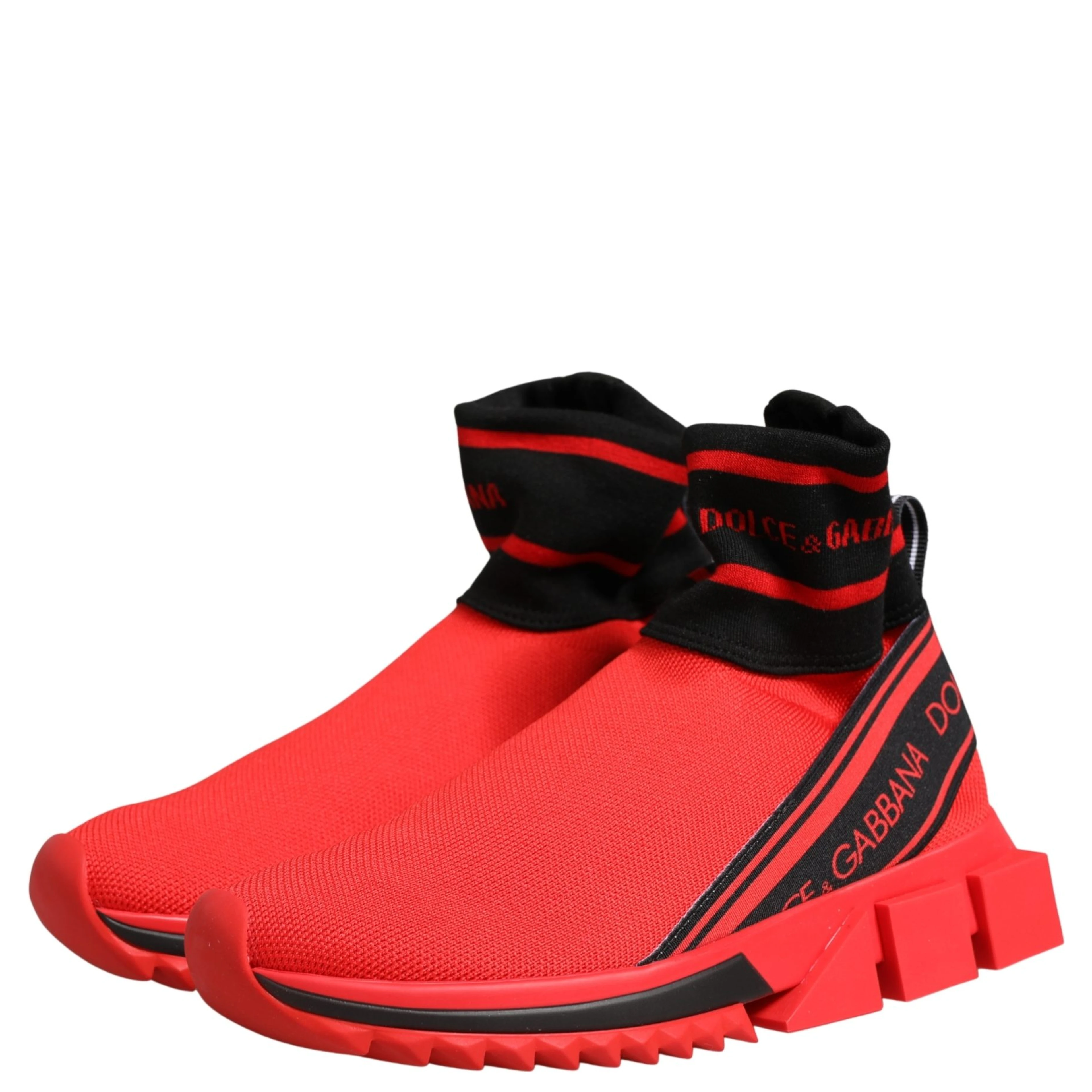 Red Black Sorrento Socks Sneakers Shoes