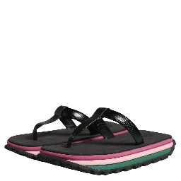 Multicolor Rubber Chunky Flip Flop Shoes
