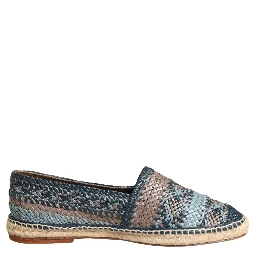 Blue Gray Slip On Buffalo Espadrille Shoes