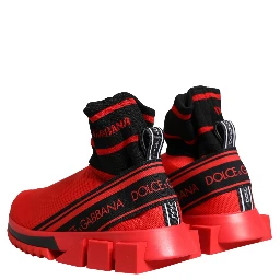 Red Black Sorrento Socks Sneakers Shoes