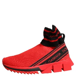 Red Black Sorrento Socks Sneakers Shoes