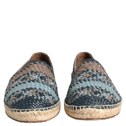 Blue Gray Slip On Buffalo Espadrille Shoes