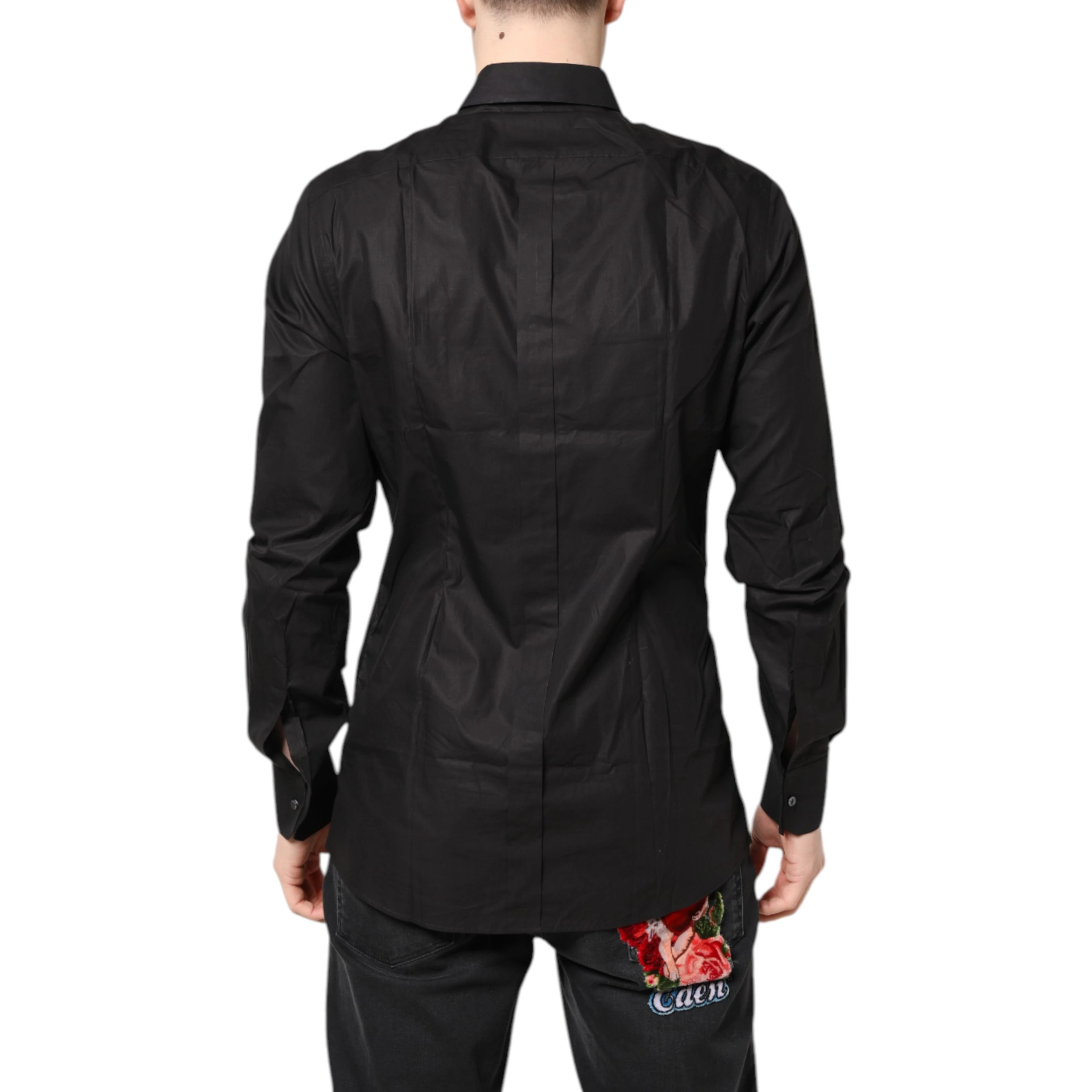 Black GOLD Cotton Collared Formal Dress Shirt