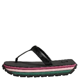 Multicolor Rubber Chunky Flip Flop Shoes
