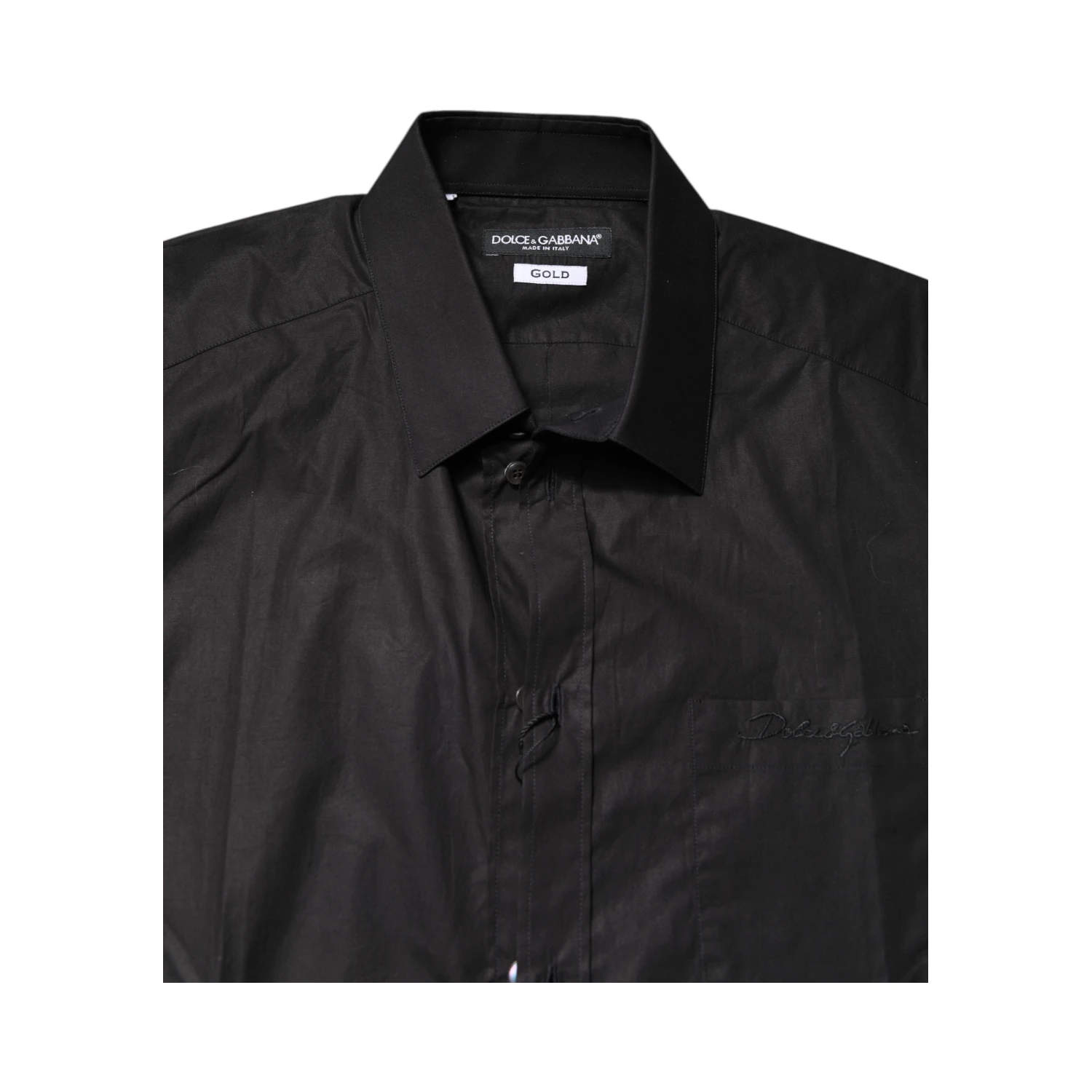 Black GOLD Cotton Collared Formal Dress Shirt