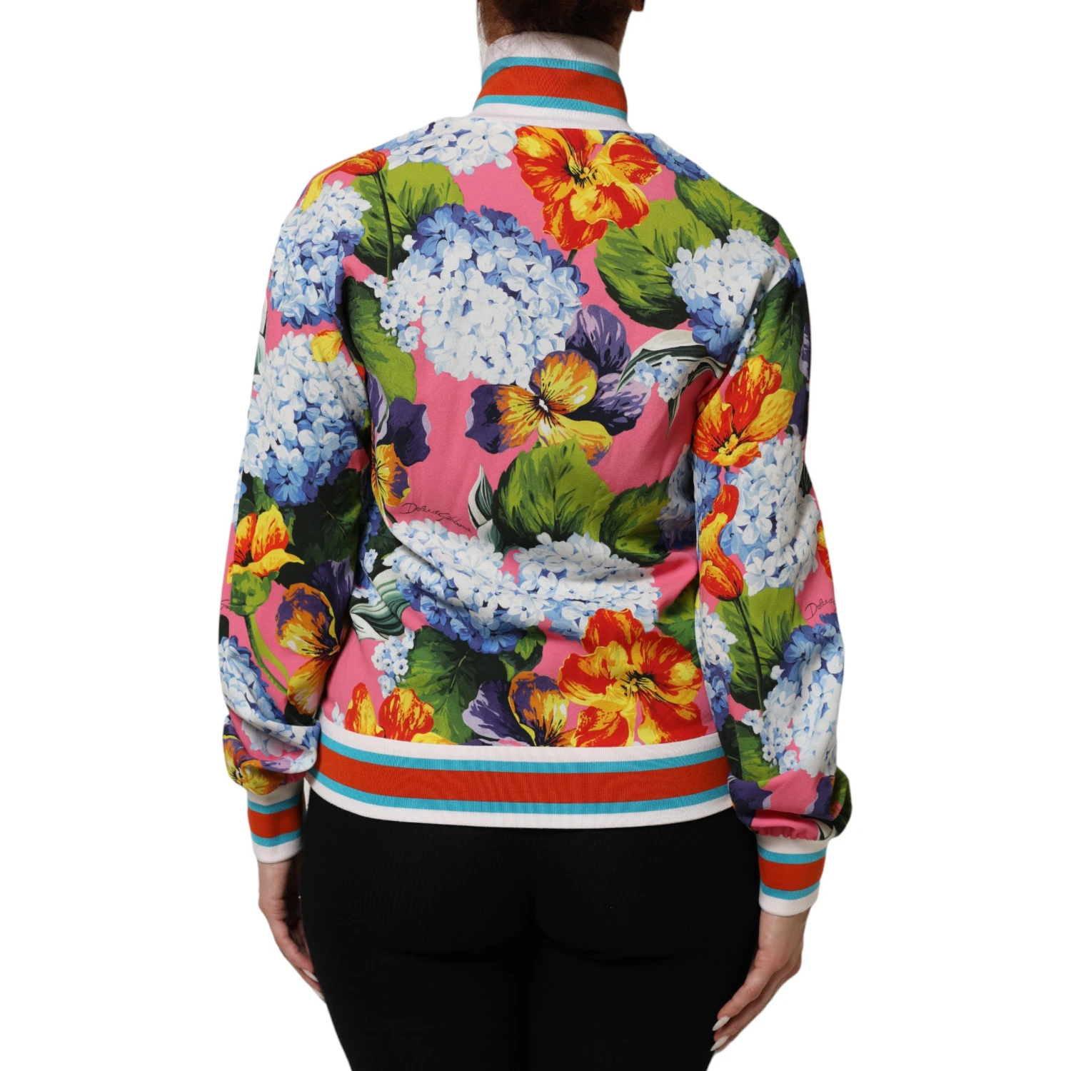Multicolor Floral Print Zip Cardigan Jacket