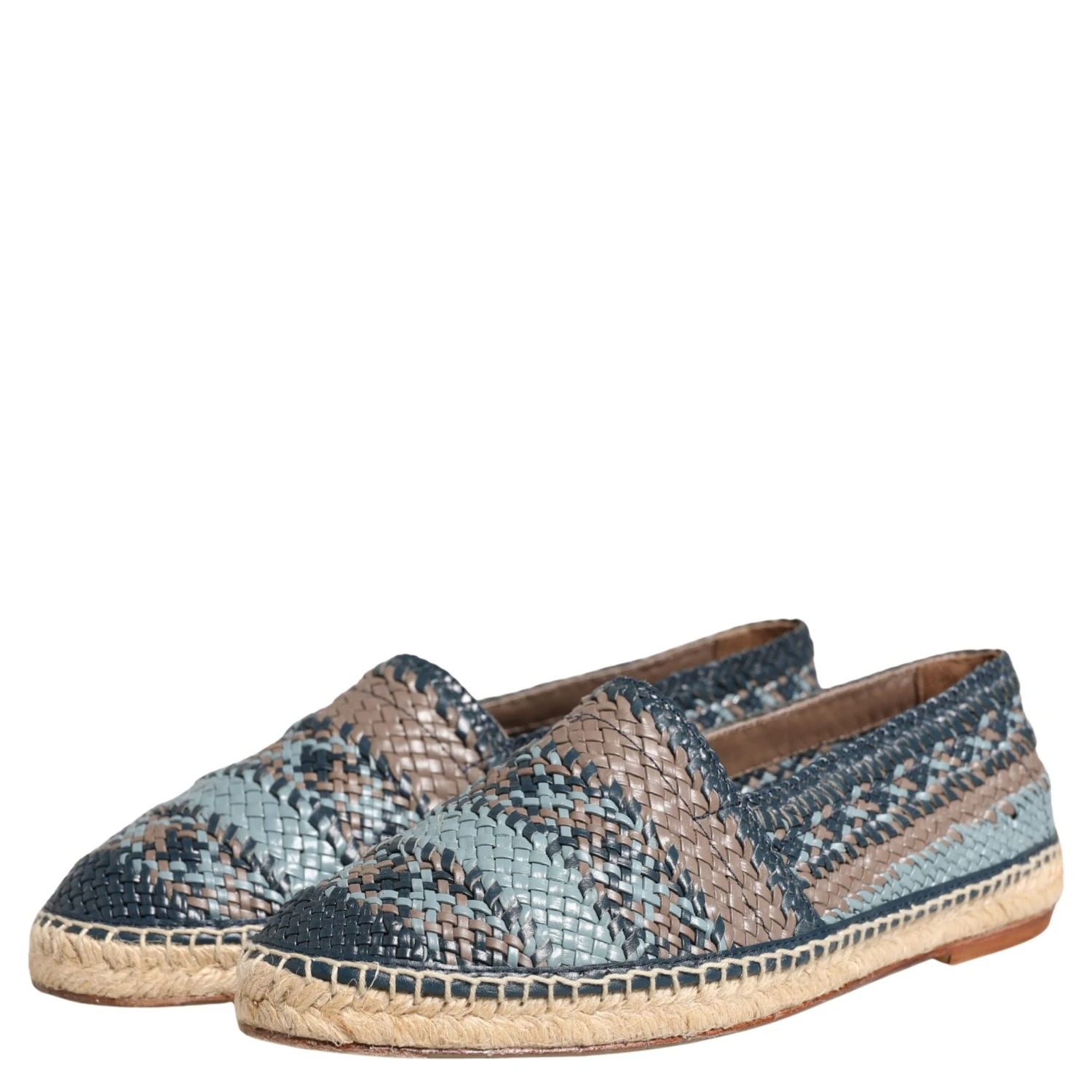 Blue Gray Slip On Buffalo Espadrille Shoes