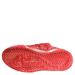 Red Distressed Suede Men Sneakers Shoes
